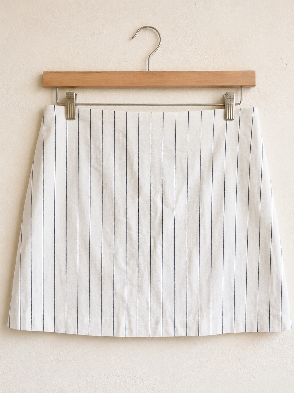 Gap White Navy Pinstripe A-Line Lined Skirt Size 18 NWT